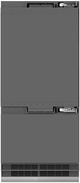 ZLINE 36" 19.8 Cu. Ft. Panel Ready Built-In Bottom Freezer Refrigerator with Water Dispenser, Ice Maker and Graphite Gray Interior-1