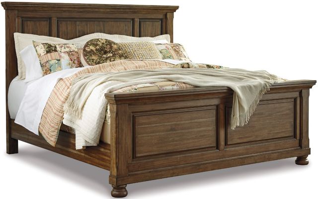 Signature Design by Ashley® Flynnter 4-Piece Medium Brown King Panel Bed Set-1