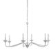 Olliix by Hampton Hill Brighton Distressed White 6-Light Farmhouse Chandelier-1