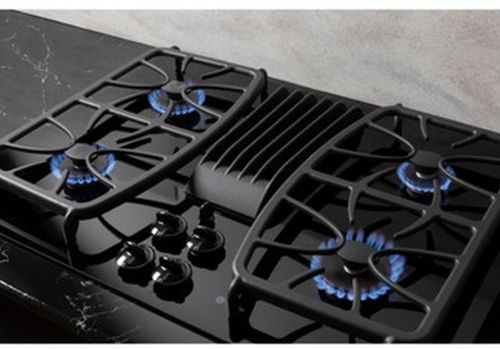 GE Profile™ 30" Black Built-In Gas Downdraft Cooktop-2