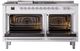 Ilve® Nostalgie II Noblesse 60'' Custom RAL Color Pro Style Dual Fuel Range with Chrome Trim-2