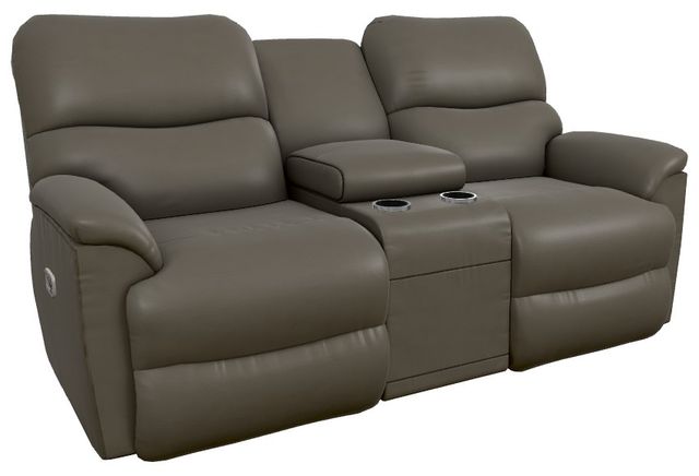 La-Z-Boy® Trouper Tar Power Reclining Loveseat with Console and Headrest-0