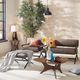 Olliix by INK+IVY Brown Blaze Triangle Wood End Table-4