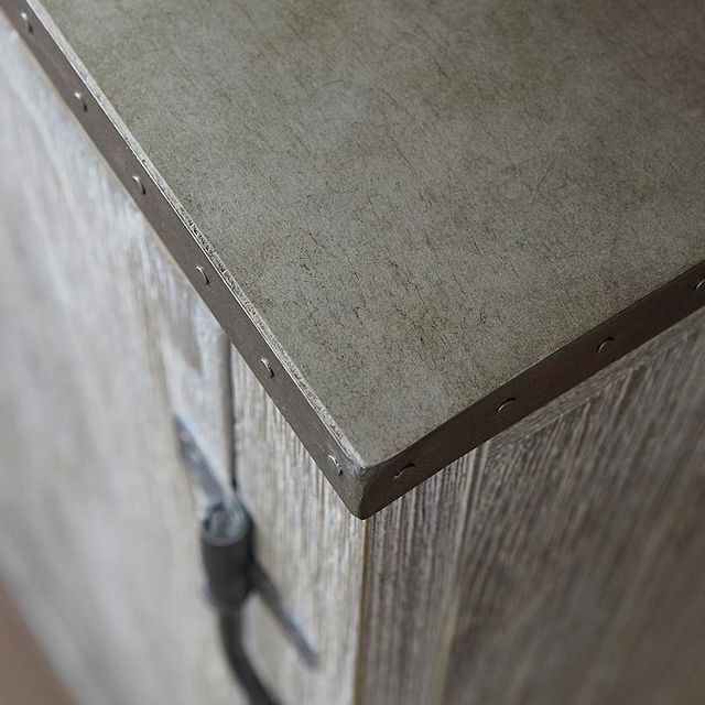 Bassett® Furniture Antiquities Driftwood Oak 75" Boatmaker's Cabinet-3