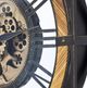 YHD Black/Gold Iron Framed Gear Clock-5