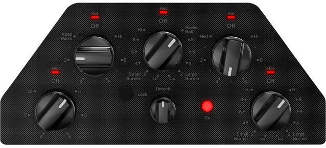 GE® 30" Black Built-In knob Control Electric Cooktop-4