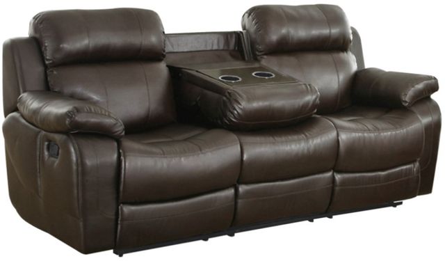 Homelegance® Marille Brown Double Manual Reclining Sofa-2