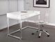 Steve Silver Co. Everett White Desk with Clear Base-1