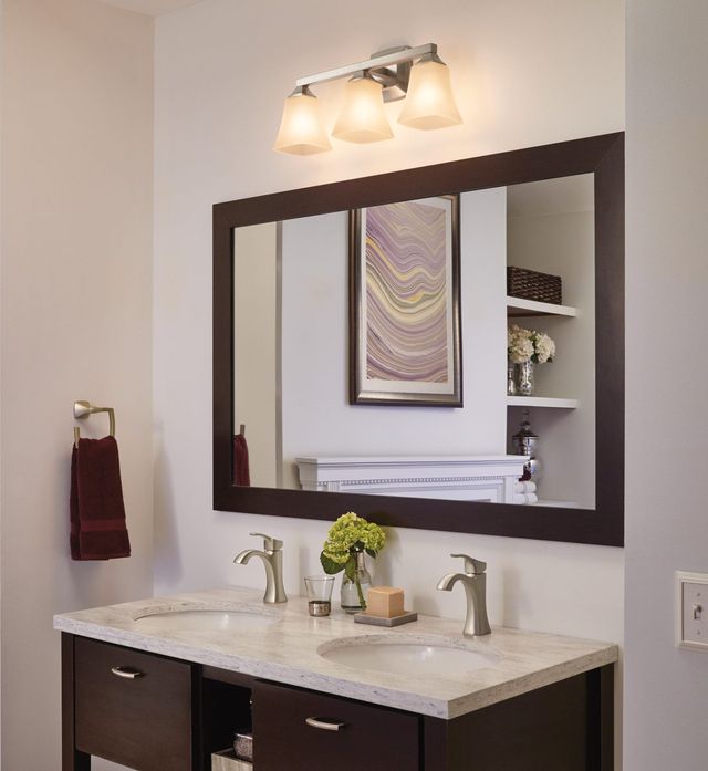 Moen® Voss™ Brushed Nickel Three Globe Bath Light-3