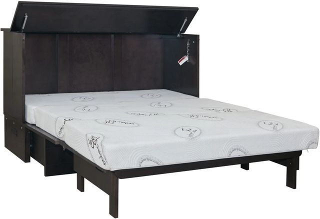 CabinetBed Inc.™ Elite Harrison Shadow Black Folding Queen Bed-0