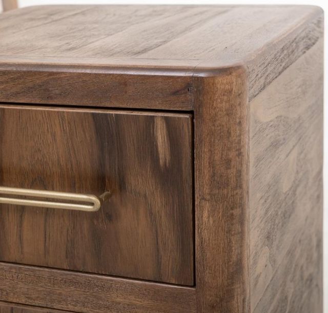 International Furniture Direct Praga Brown Nightstand-4