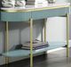 Furniture of America® Koblenz Light Teal Sofa Table with White Marble Top-0