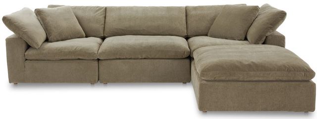 Moe’s Home Collection Terra Condo Lounge 4-Piece Desert Sage L-Shaped Modular Sectional and Ottoman-1