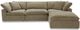 Moe’s Home Collection Terra Condo Lounge 4-Piece Desert Sage L-Shaped Modular Sectional and Ottoman-1