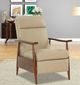 BarcaLounger® Hampton Shoreham Cream Leather Manual Recliner-2
