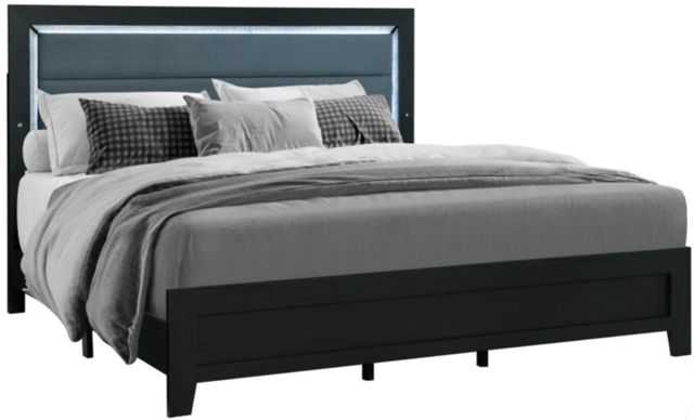 Global Furniture USA Reid 5-Piece Black Queen Bedroom Set with LED -2