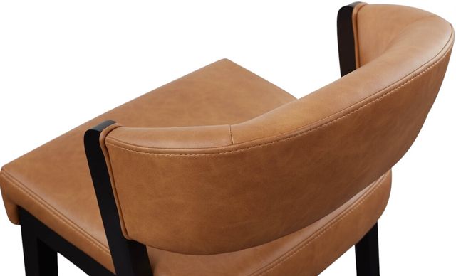 Bassett® Furniture Asher Brown Upholstered Faux Leather Counter Stool-4