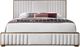 ACME Furniture Kaleea Beige/Walnut Eastern King Upholstered Panel Bed-3