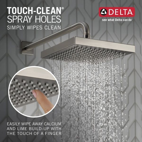 Delta Universal Showering Components Stainless Single-Setting Raincan Shower Head-1