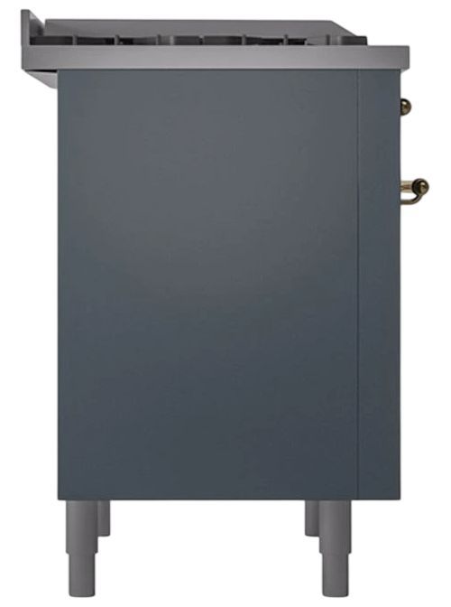 Ilve® Nostalgie II Series 36" Blue Grey Pro Style Dual Fuel Range-3