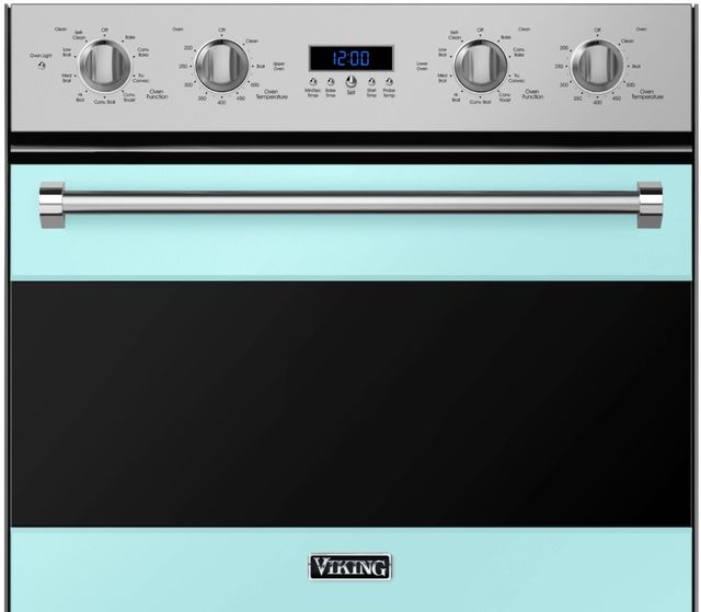 Viking® 3 Series 30" Bywater Blue Double Electric Wall Oven-2