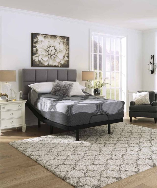 Sierra Sleep® by Ashley® 2-Piece 14" Hybrid and Good Adjustable Base Queen Mattress Set-3