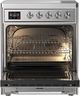Ilve® Majestic III 30" Stainless Steel Pro Style Induction Range with Triple Glass Door and Chrome Trim-1
