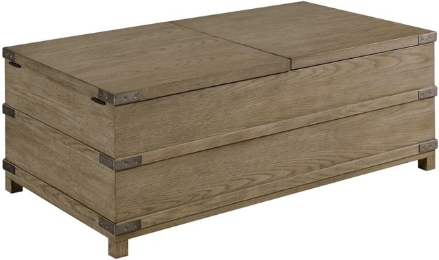 Hammary® Crawford Honey Storage Trunk Coffee Table-0