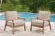 Signature Design by Ashley® Cliffs Beach 2-Piece Beige/Driftwood Fabric/Plastic Outdoor Lounge Chair-1