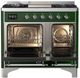 Ilve® Majestic III 40" Emerald Green Pro Style Dual Fuel Natural Gas Range with Triple Glass Door and Chrome Trim-1