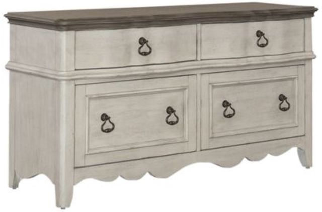 Liberty Furniture Chesapeake Taupe/Wirebrushed Antique White Credenza-0