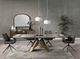 ACME Furniture Malika Ceramic Top Dining Table with Copper Cross Brushed Base-1