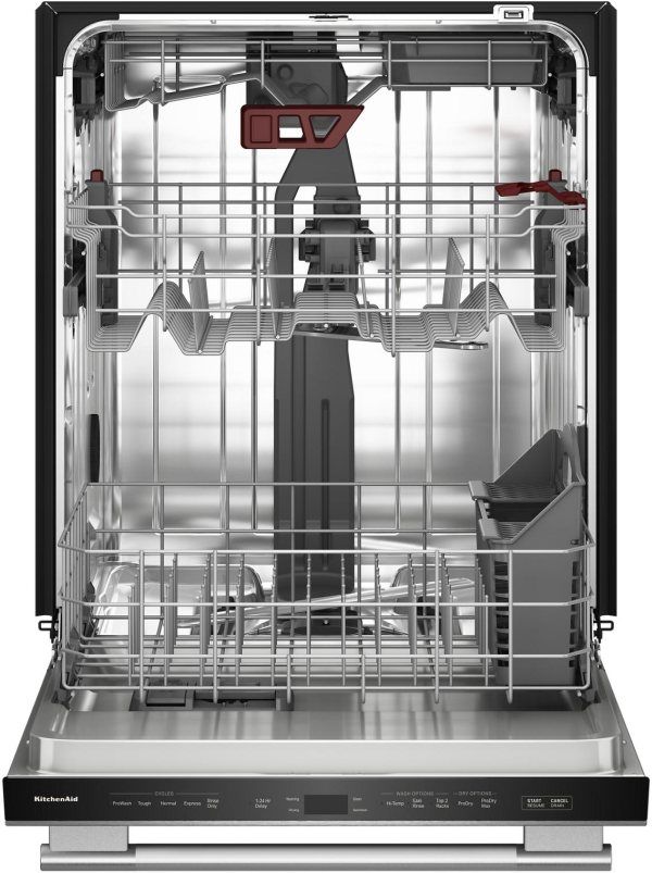 KitchenAid® 24" PrintShield Stainless Steel Third Level Jet Rack Top Control Built-In Dishwasher with 40+ Total Wash Jets-2