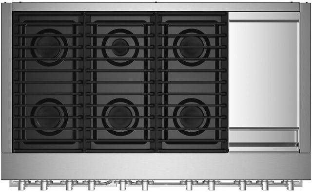Jenn-Air® NOIR™ 48" Floating Glass Black Pro Style Dual Fuel Natural Gas Range-2