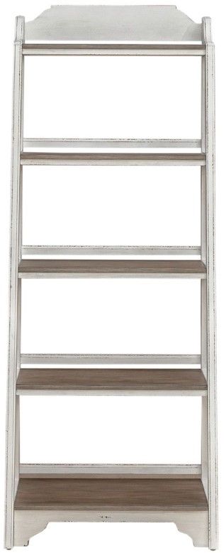 Liberty Furniture Magnolia Manor Antique White/Weathered Bark Bookcase-2