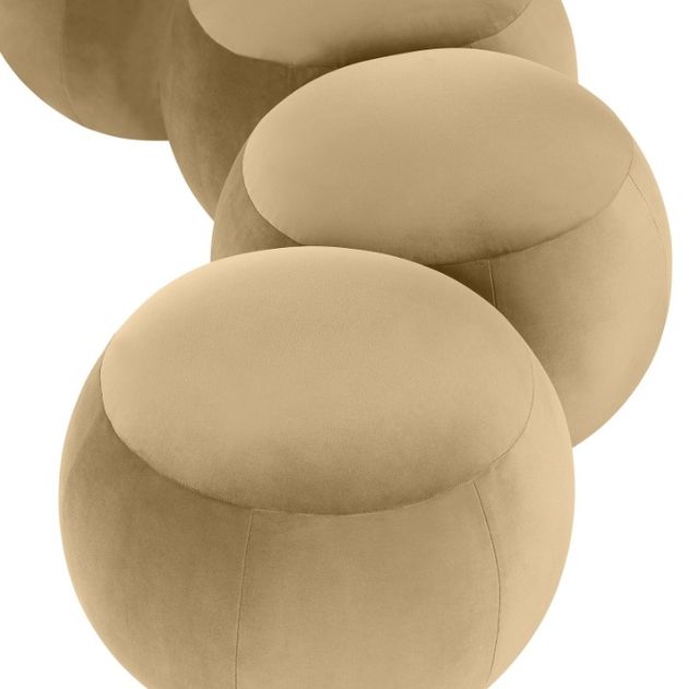 Meridian Furniture Apollo Camel 65" Velvet Upholstered Bench-4