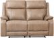 Primo™ International Heritage Brindle Taupe Leather-Match Power Motion Loveseat-2