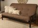 Kodiak Furniture Monterey Linen Cocoa/Espresso Queen Futon with Mattress-4