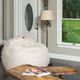 CordaRoy's® Original Ivory Faux Leather Queen Bean Bag Chair-3