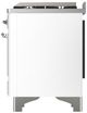 Ilve® Majestic III 48" White Pro Style Dual Fuel Natural Gas Range with Griddle and Chrome Trim-3