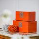 A & B Home 2-Piece Orange Decorative Box Set-4