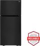 LG 30" 20.2 Cu. Ft. Smooth Black Top Freezer Refrigerator-1