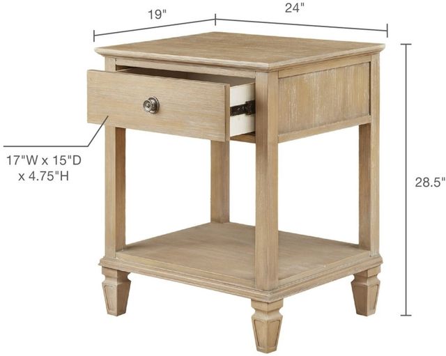 Olliix by Madison Park Signature Light Natural Victoria Bedside Table-1