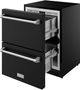 Thor Kitchen Gordon Ramsay Collection 24” 5.4 Cu. Ft. Anti-Fingerprint Black Built-In or Freestanding Under the Counter Refrigerator Drawer with Stainless Steel Handle-4