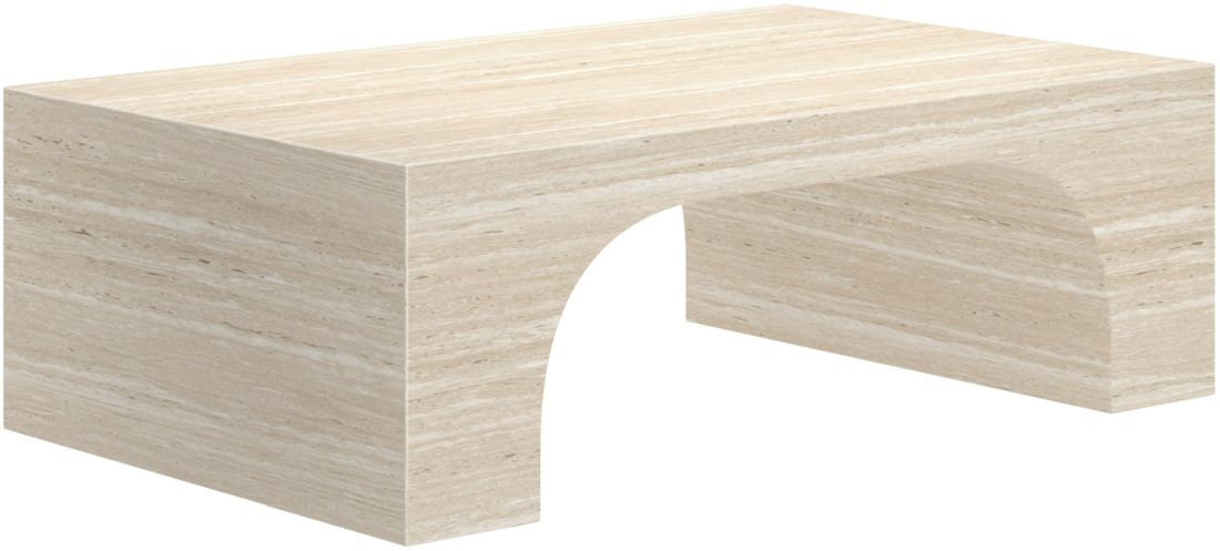 Worldwide Homefurnishings Inc. Atticus Travertine Rectangular Coffee Table