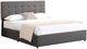IFDC Dark Gray Youth Double Platform Storage Bed-0
