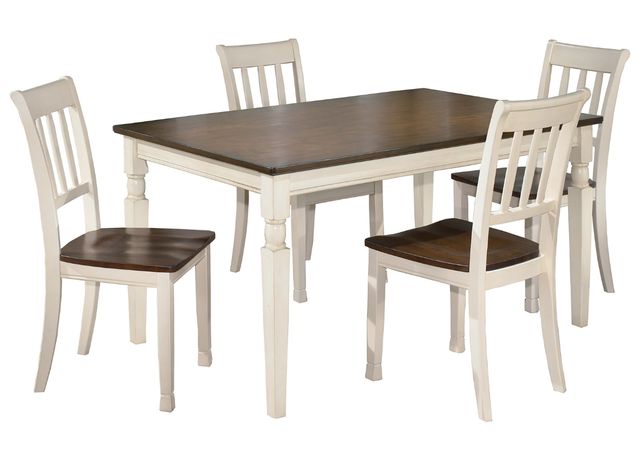 Signature Design by Ashley® Whitesburg 5-Piece Brown/Cottage White Dining Set-0