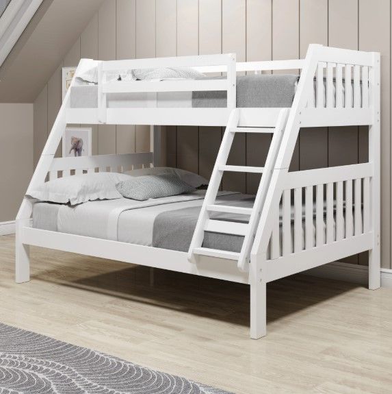 Donco Kids Austin Mission White Youth Twin/Full Mission Bunkbed-1