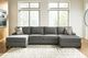 Signature Design by Ashley® Clarington 3-Piece Graystone U-Shape Sectional and Double Chaise-1