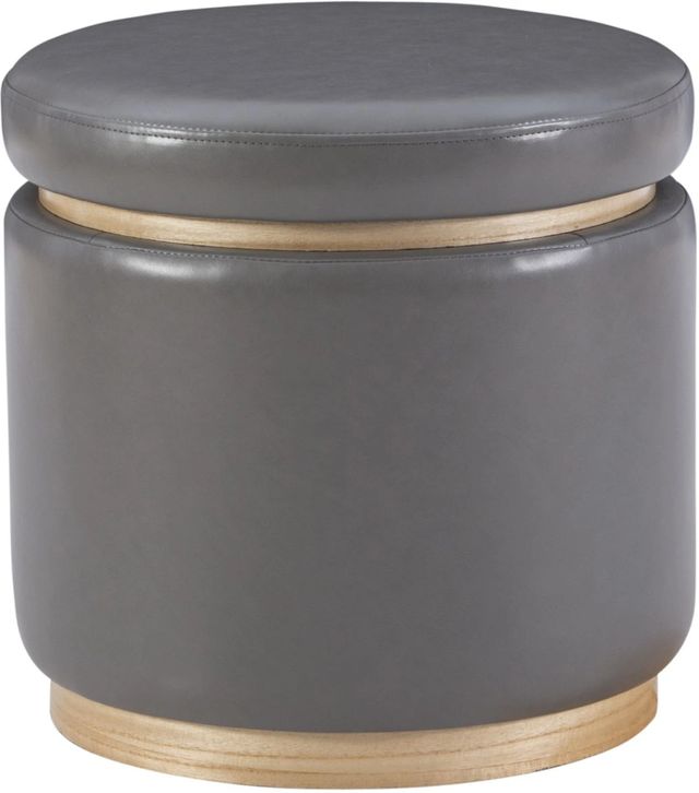 Linon Sunny Gray Storage Ottoman-0